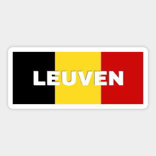 Leuven City in Belgian Flag Sticker